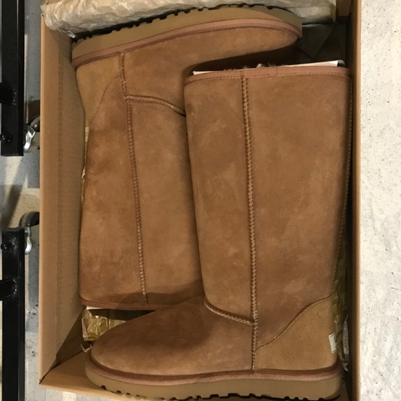 Y2K New UGG Original 5815 W Classic Tall Boots Women’s Size 9 Chestnut Tan Brown - Picture 2 of 12